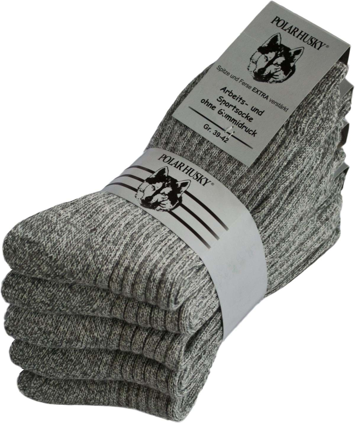 Bild von 5 Paar Polar Husky Norweger-Socken Grau meliert