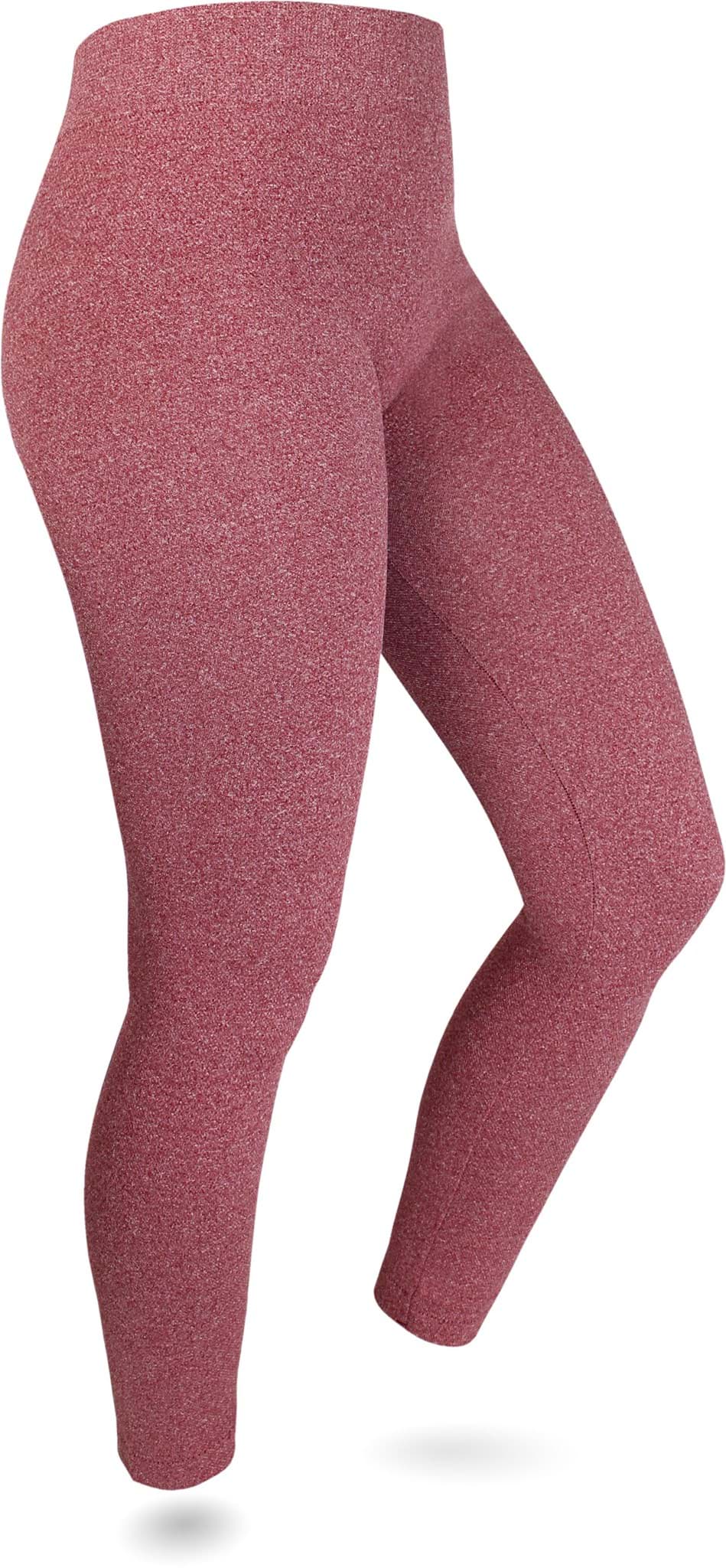 Zeige Details für 3 Stück Thermoleggings mit weichem Innenfleece und Melangemuster Burgund Bild von 3 Stück Thermoleggings mit weichem Innenfleece und Melangemuster Burgund
