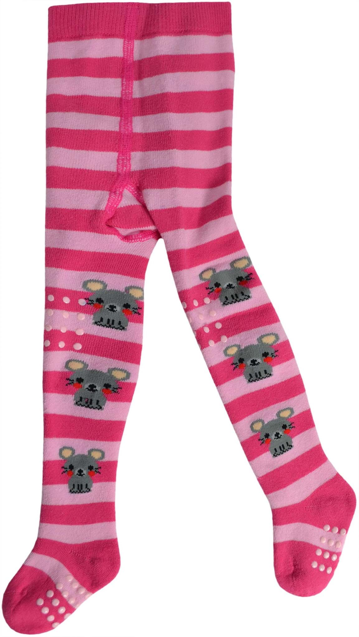 Zeige Details für Kinder-Krabbelstrumpfhosen mit ABS Rosa/Maus Bild von Kinder-Krabbelstrumpfhosen mit ABS Rosa/Maus