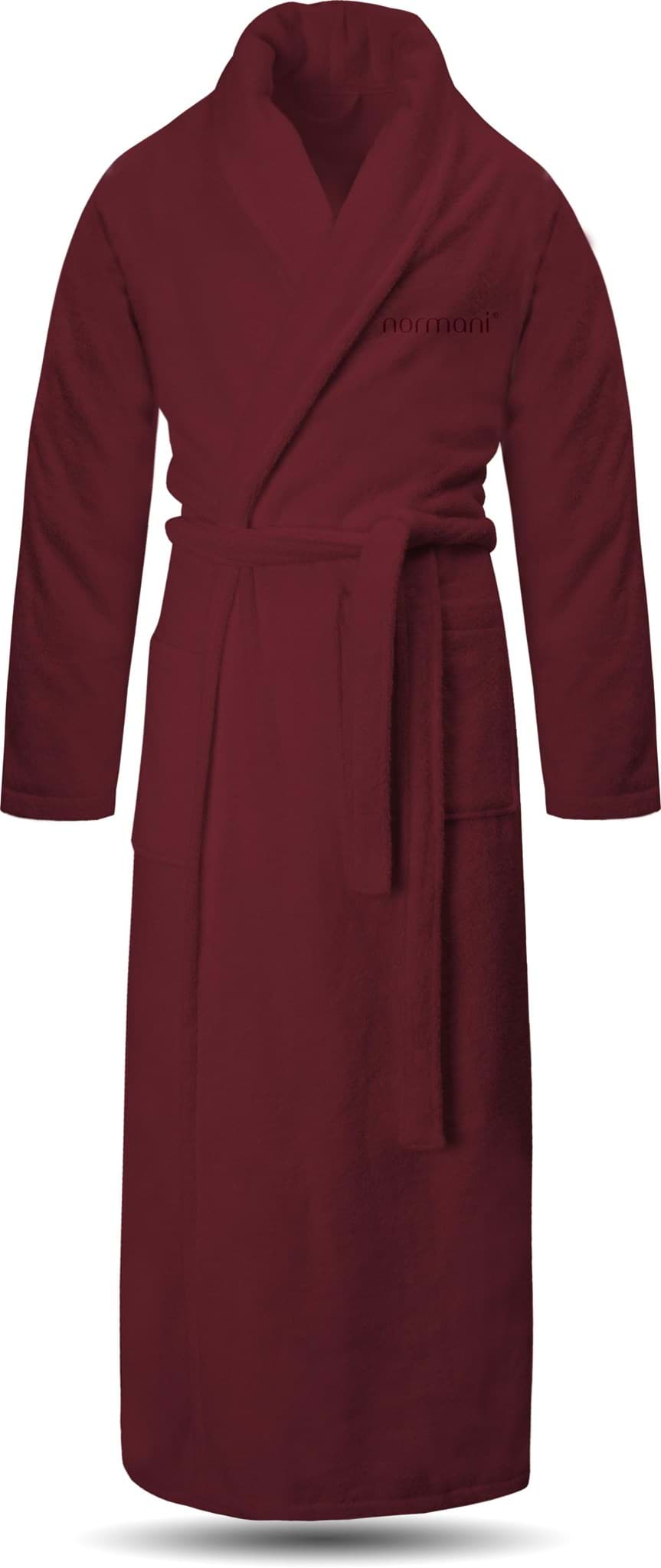 Zeige Details für Extra langer Baumwoll- Bademantel „Lola“ aus 100 % Baumwolle Burgund Bild von Extra langer Baumwoll- Bademantel „Lola“ aus 100 % Baumwolle Burgund