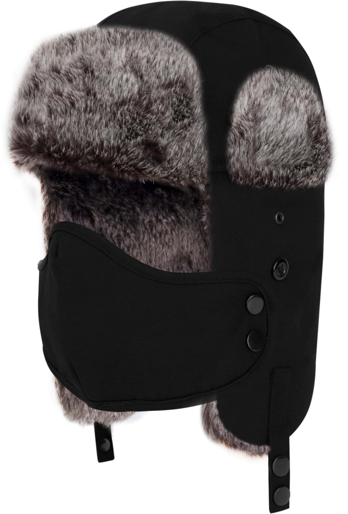 Zeige Details für Canvas Tschapka mit Maske „Juneau“ Schwarz Bild von Canvas Tschapka mit Maske „Juneau“ Schwarz