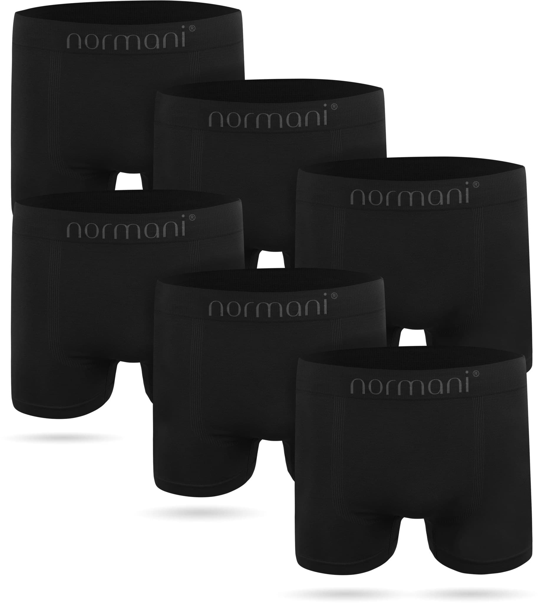 Bild von 6 Stück Mikrofaser-Boxershorts für Herren aus Nylon Schwarz