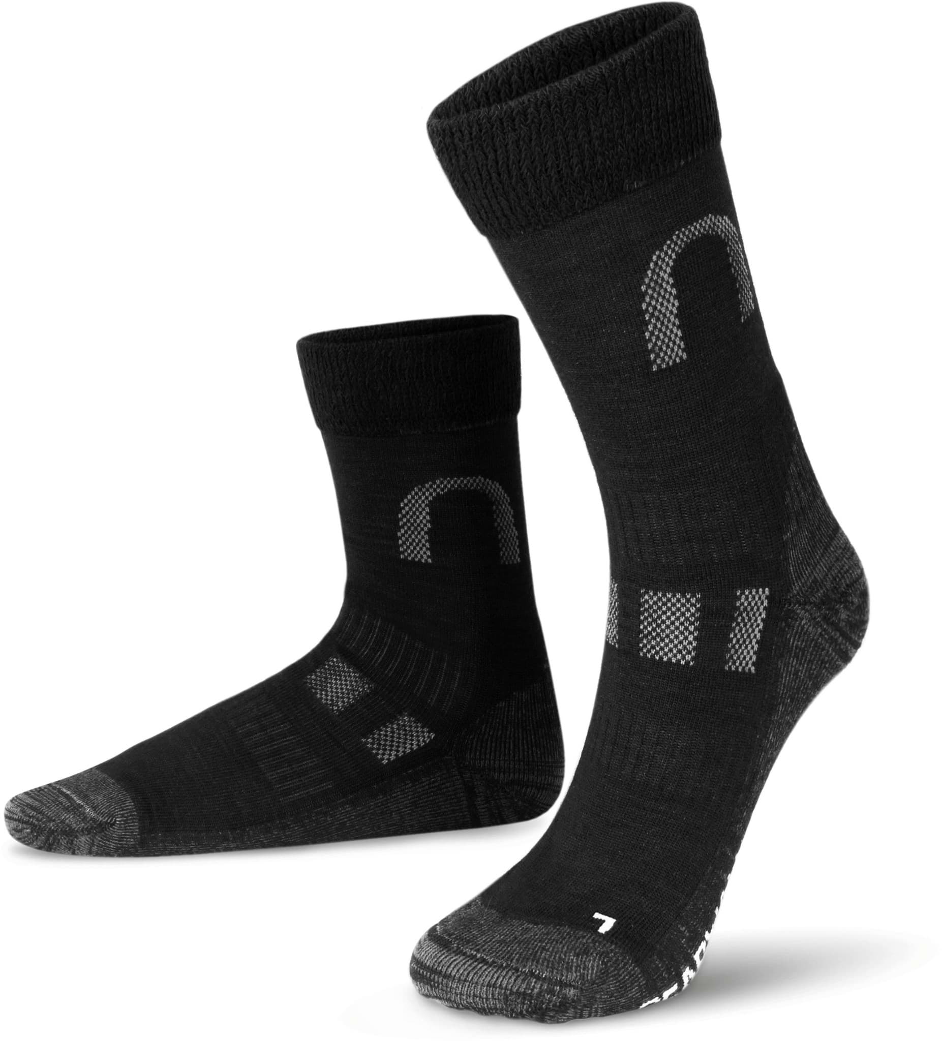 Zeige Details für 2 Paar Merinowollsocken Wander- und Trekkingsocken „Melton“ Schwarz Bild von 2 Paar Merinowollsocken Wander- und Trekkingsocken „Melton“ Schwarz