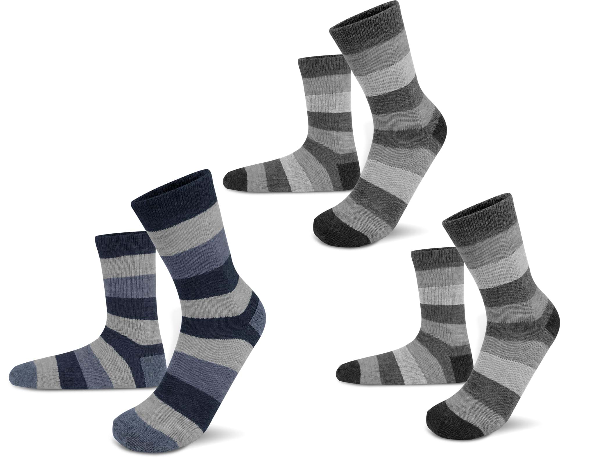 Zeige Details für 6 Paar Alpakasocken breitgestreift Anthrazit/Anthrazit/Marine Bild von 6 Paar Alpakasocken breitgestreift Anthrazit/Anthrazit/Marine