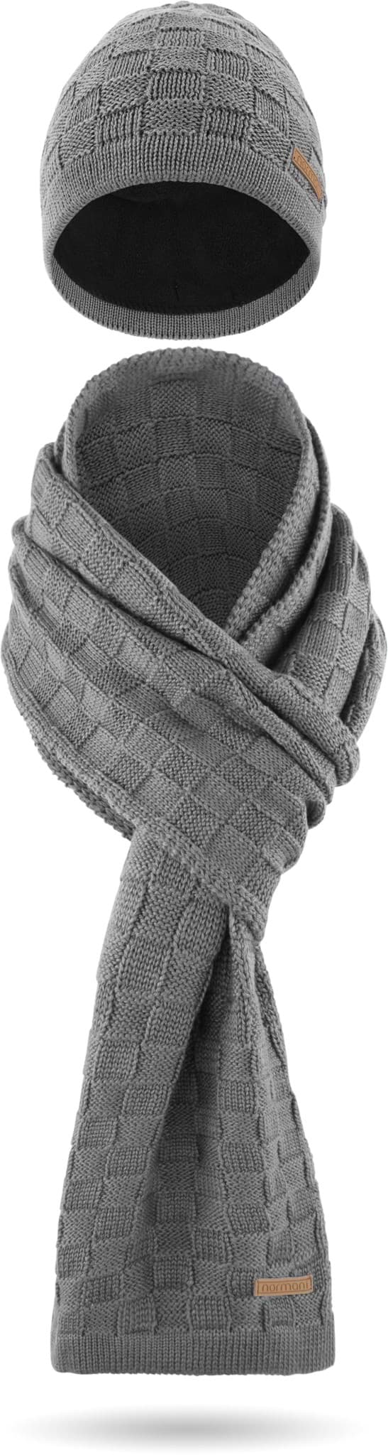 Zeige Details für Winterset aus Merinowolle „Yuma“ Grau Bild von Winterset aus Merinowolle „Yuma“ Grau