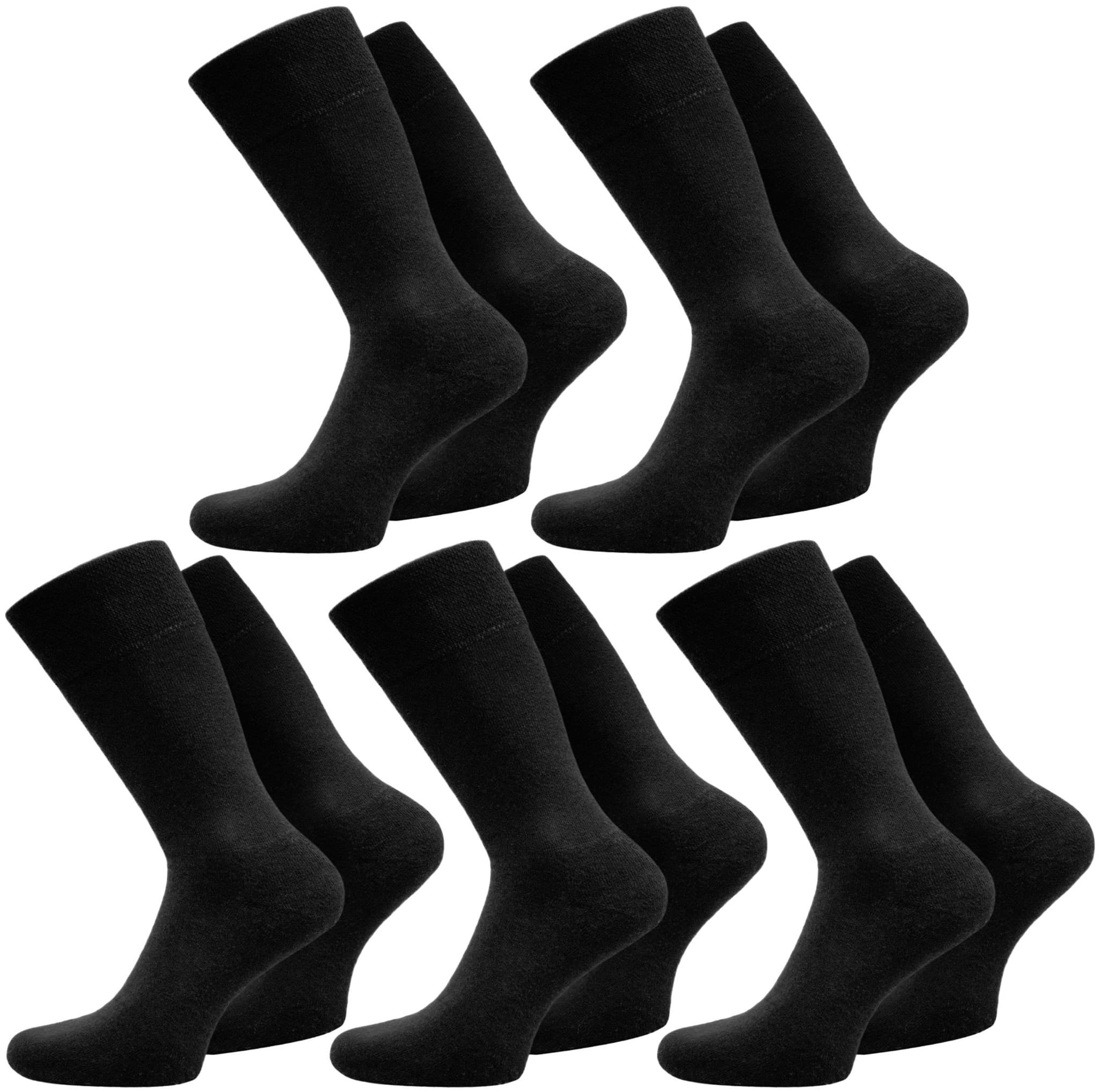 Bild von 10 Paar Herrensocken Schwarz Schwarz