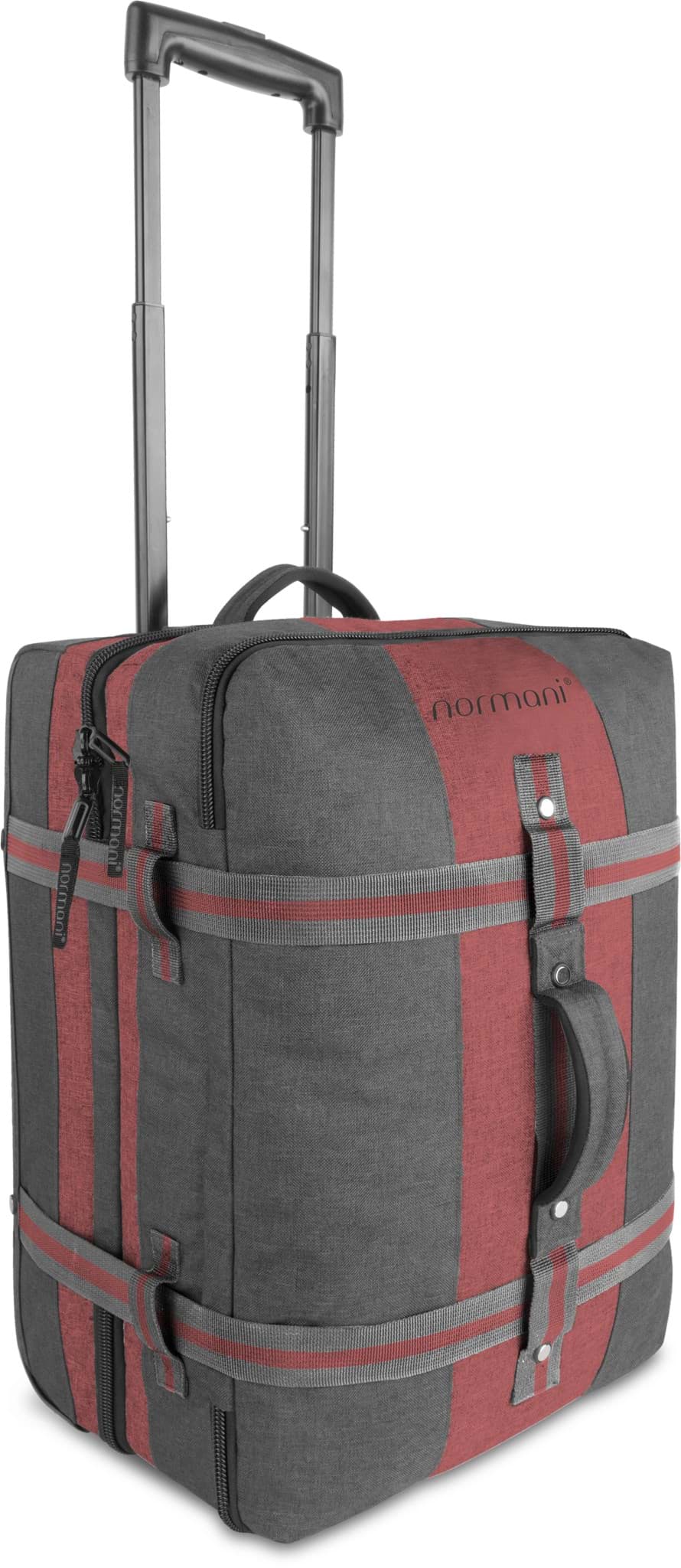 Zeige Details für Reisetasche mit Handgepäckmaß „Aurori 45“ Dunkelgrau/Rot Bild von Reisetasche mit Handgepäckmaß „Aurori 45“ Dunkelgrau/Rot