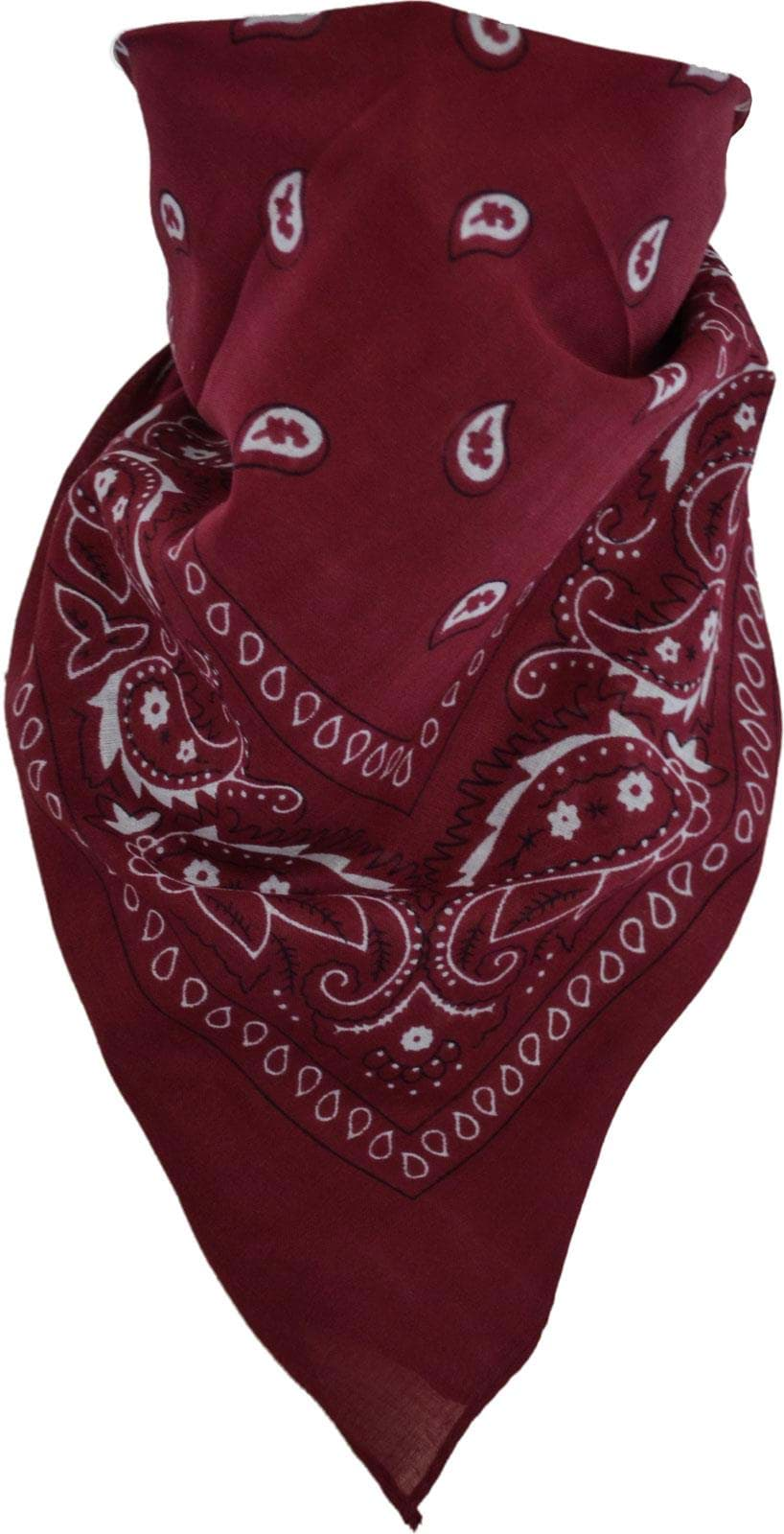 Bild von 3 Bandana Kopftuch Burgund/Schwarz