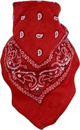 Bild von 3 Bandana Kopftuch Rot/Weiß