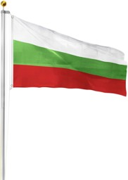 Bild von Fahnenmast 6,80 m mit Flagge 90 cm × 150 cm Bulgarien
