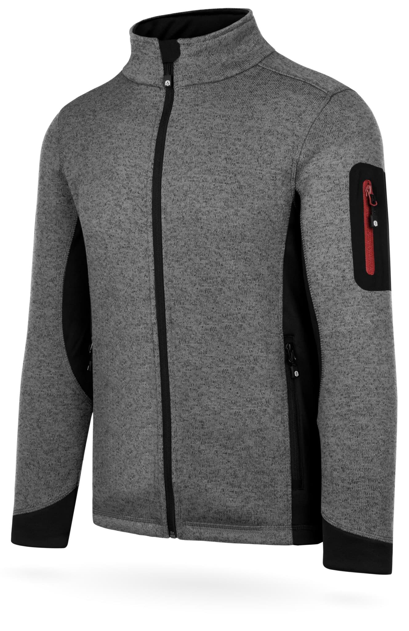 Bild von Herren Strick-Fleecejacke „Wapusk“ Grau