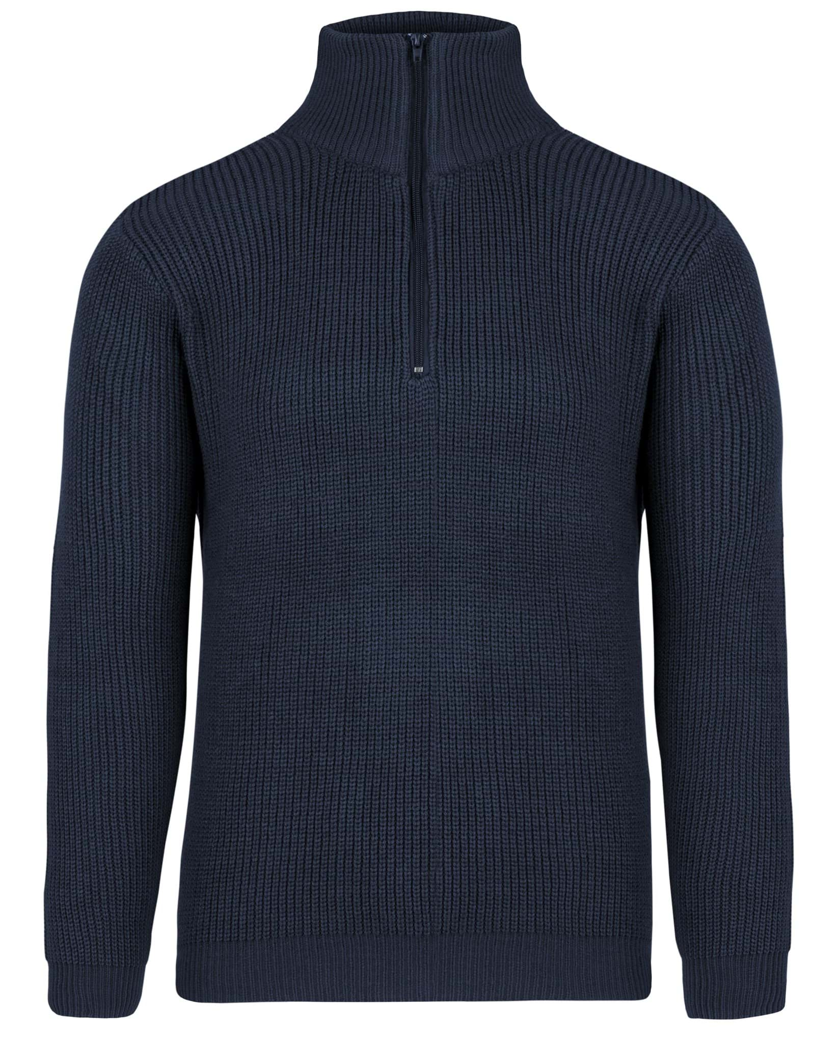 Bild von Herren Troyer-Pullover mit RV-Kragen „Tintrup“ Navy