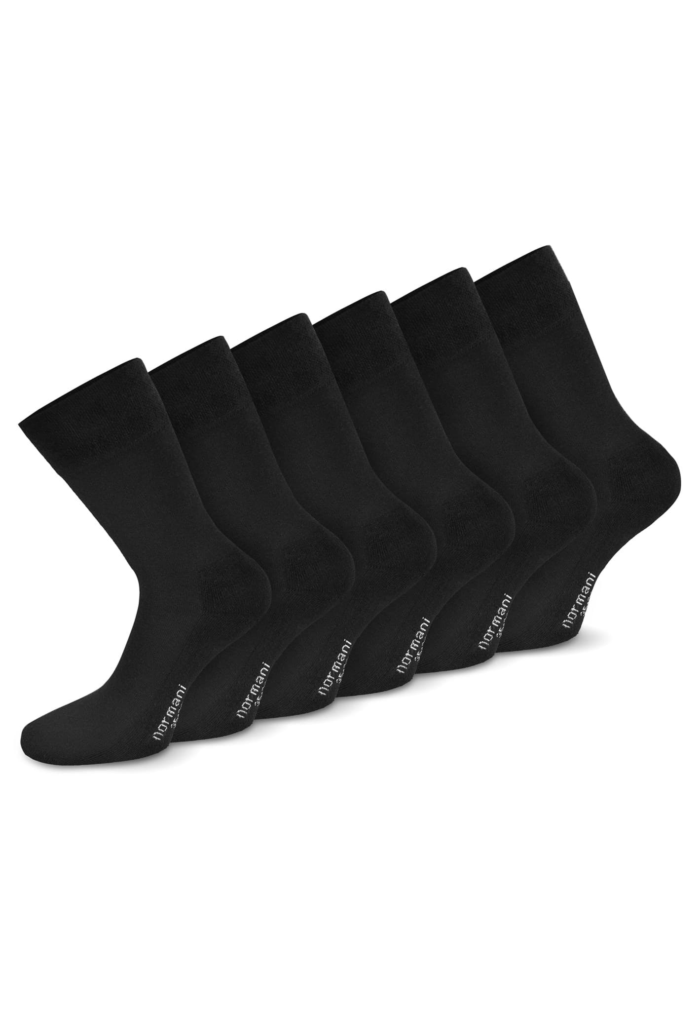 Bild von 6 Paar Komfortsocken mit Softrand und Frotteesohle Schwarz