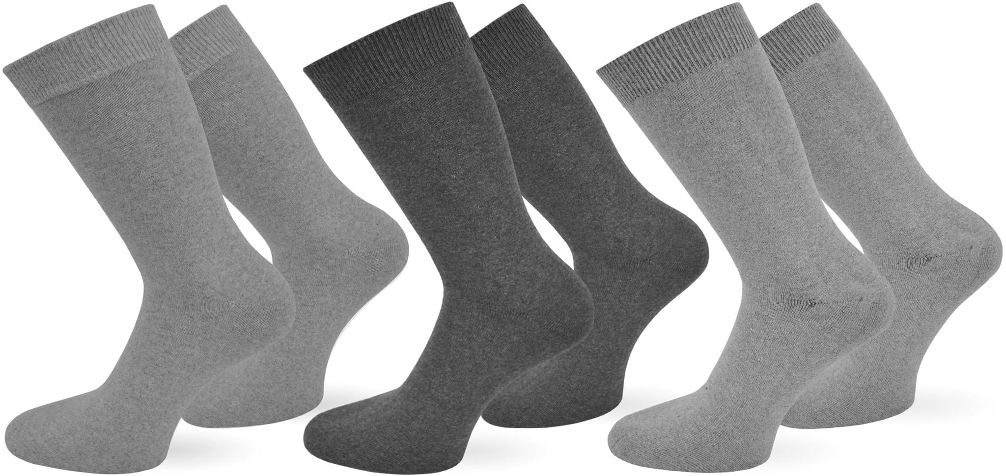 Bild von 6 Paar Herrensocken „For Men“ einfarbig mit Gummi Grau sortiert