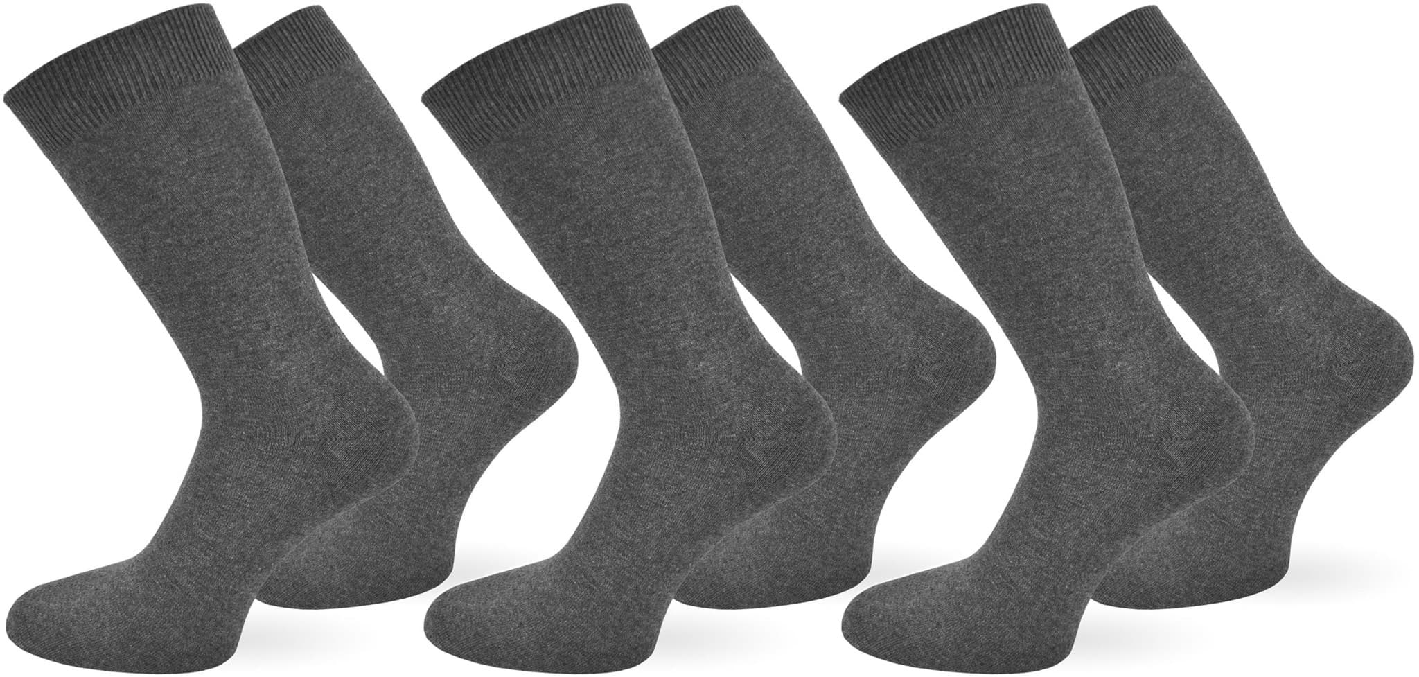 Bild von 6 Paar Herrensocken „For Men“ einfarbig ohne Gummi Anthrazit