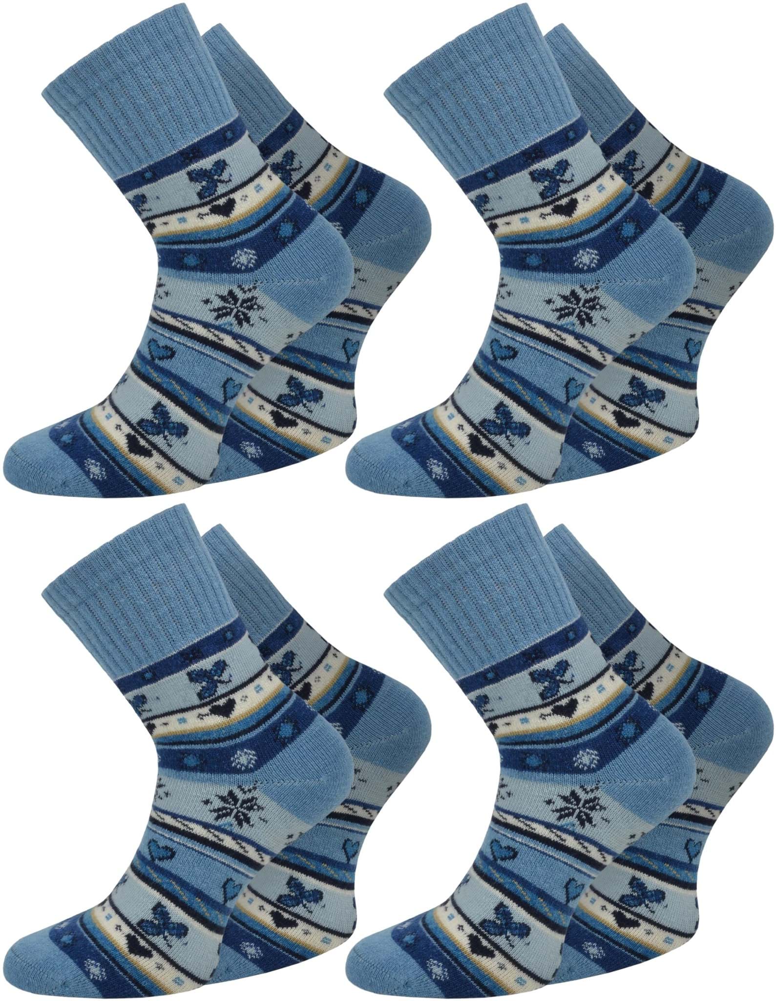 Bild von 4 Paar Edelsocken mit Seide und Modal Blau