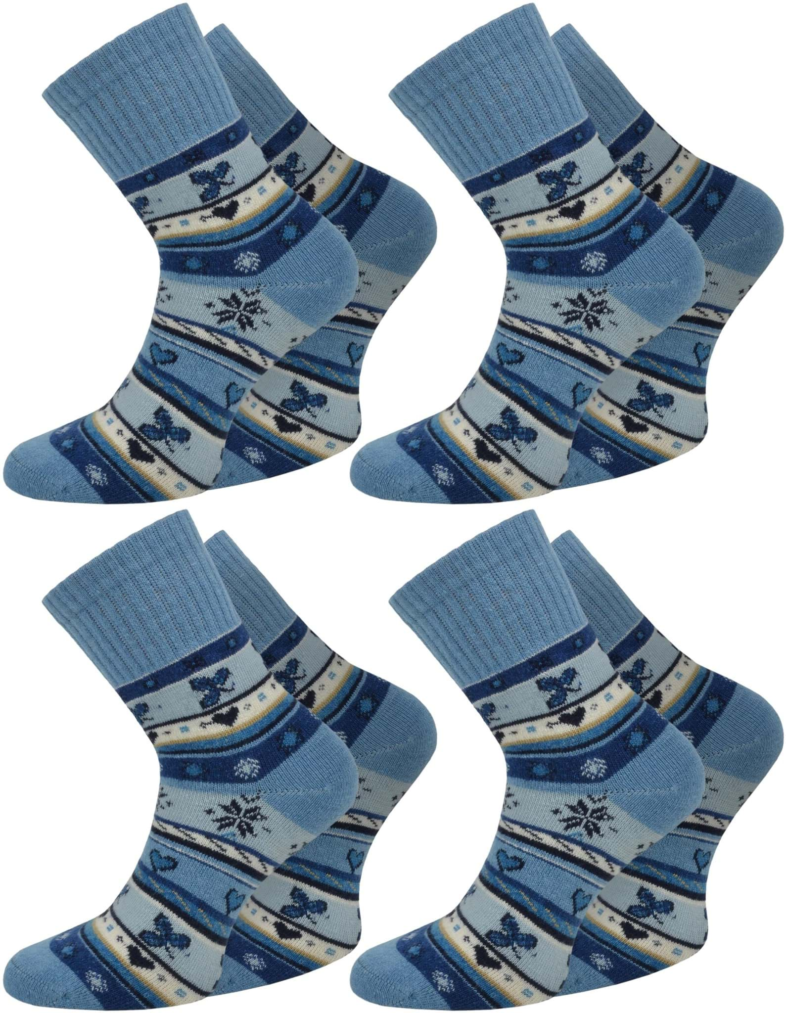 Bild von 4 Paar Edelsocken mit Seide und Modal Blau