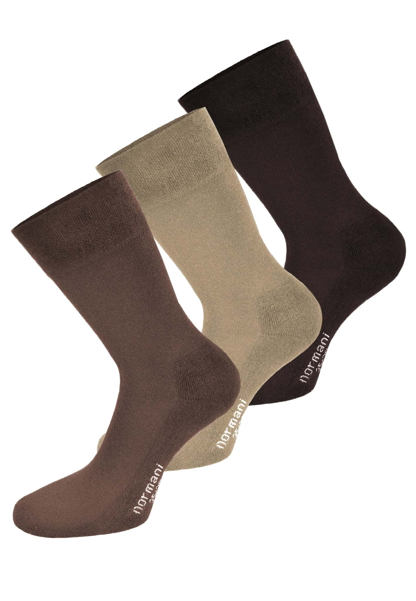 Bild von 6 Paar Komfortsocken mit Softrand Braun/Dunkelbraun/Beige