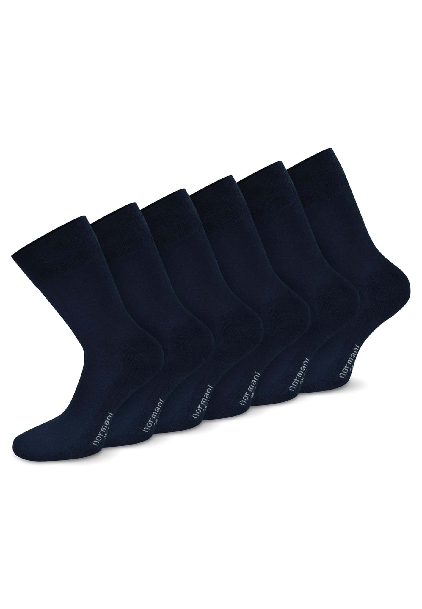 Bild von 6 Paar Komfortsocken mit Softrand und Frotteesohle Marine