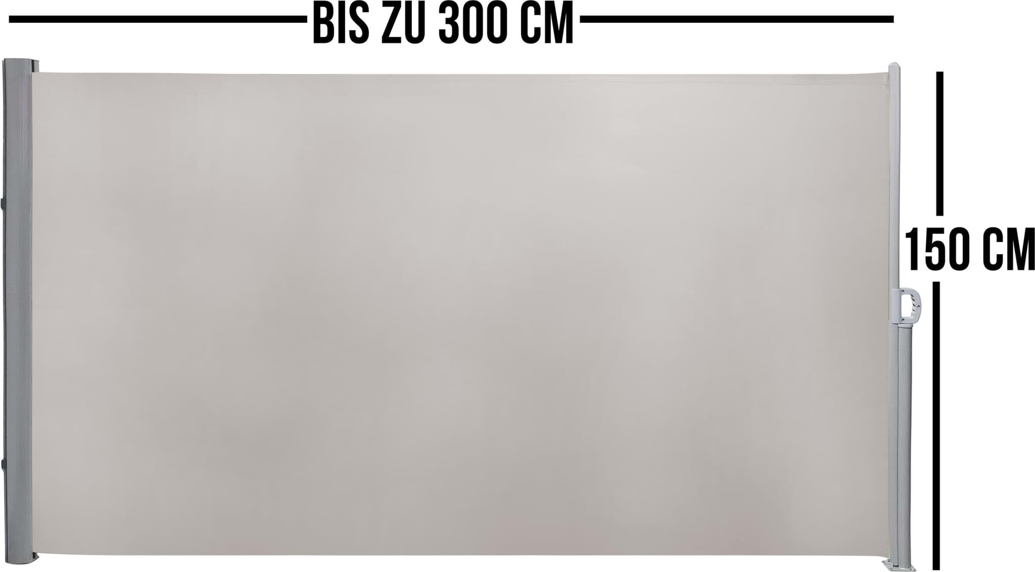 SONGMICS Alu Seitenmarkise 200 x 350 cm 280