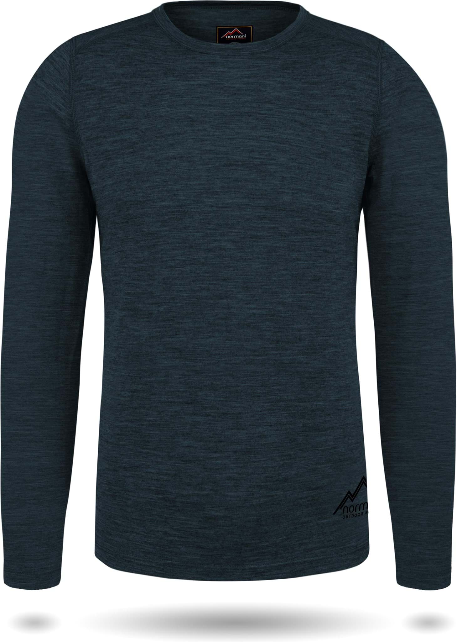 Bild von Herren Merino Langarm „Melbourne“ Petrol