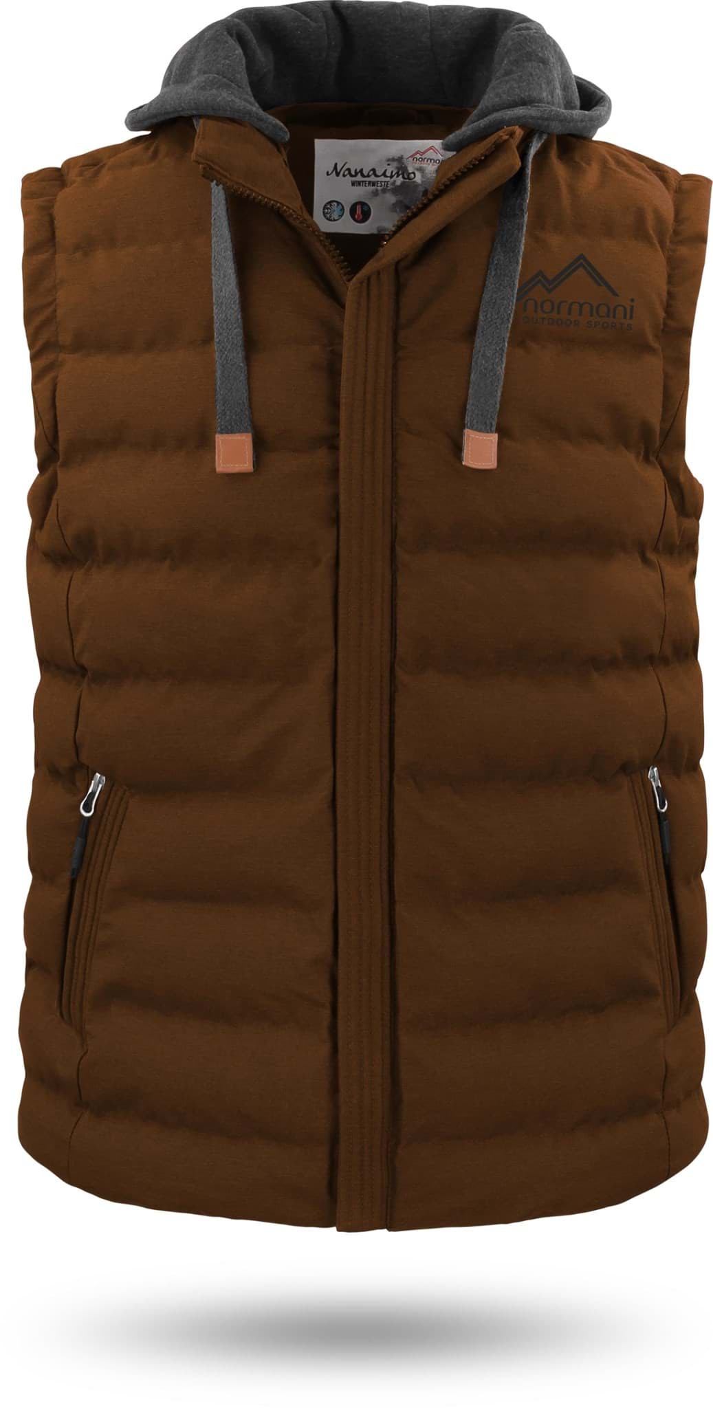 Bild von Herren Winter-Steppweste „Nanaimo“ Braun