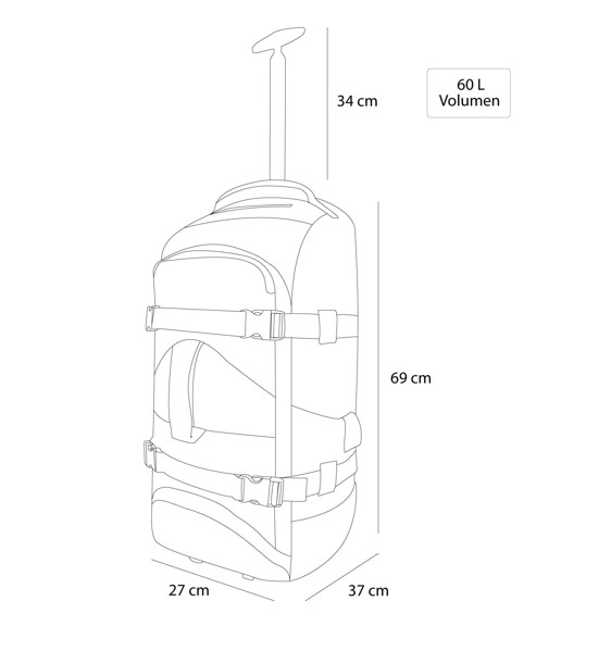 Bild von Reisetasche mit Rucksackfunktion „Melano“ 60 Liter