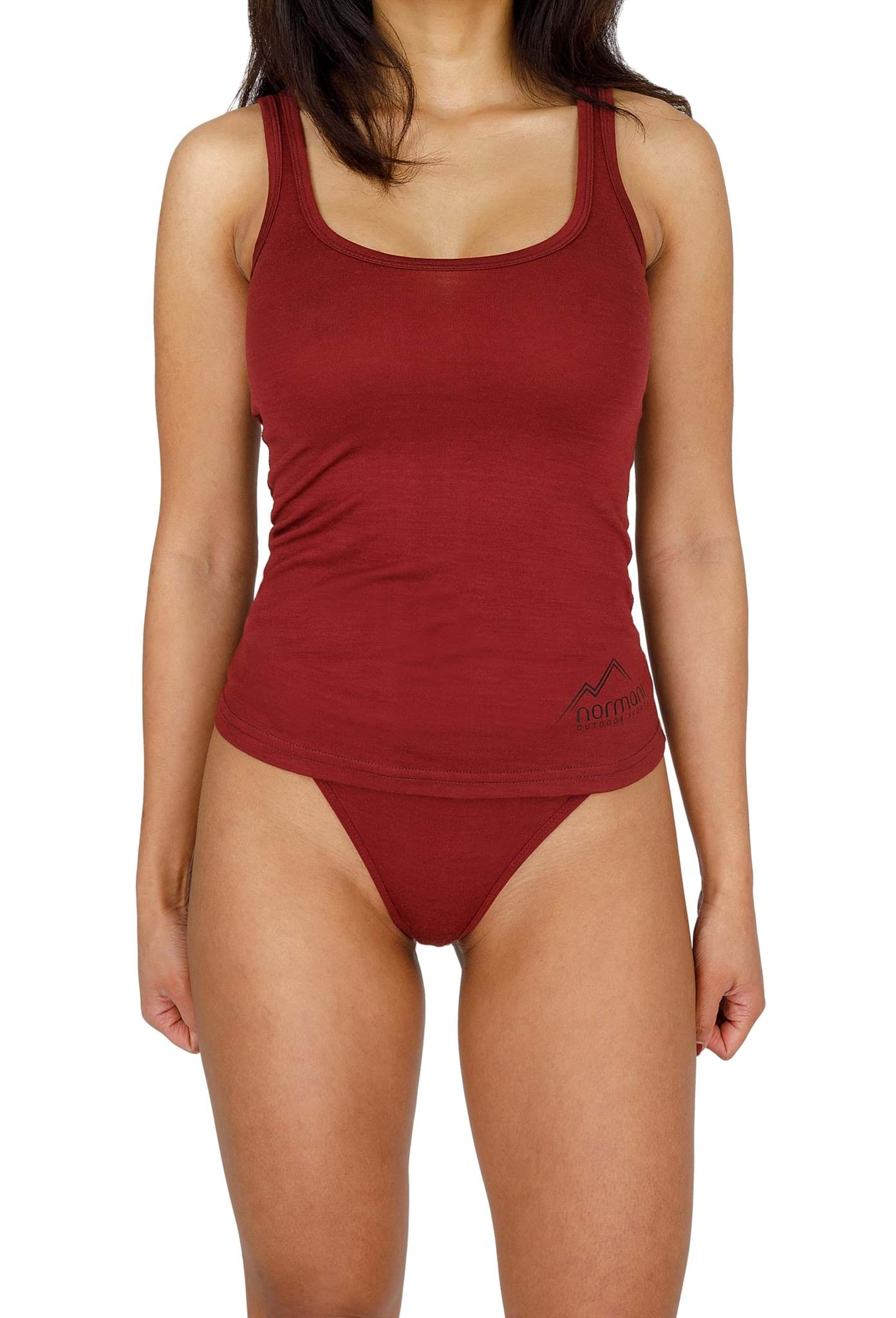 Bild von Damen Merino Tanktop „Quilpie“ Rot