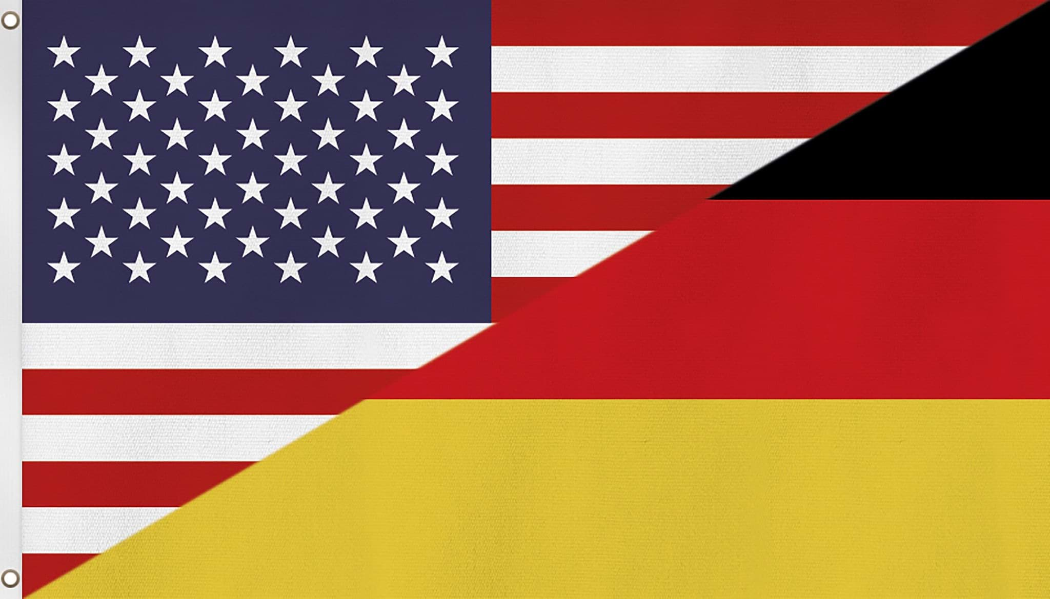 Bild von Fahne Länderflagge 90 cm x 150 cm Deutschland/USA