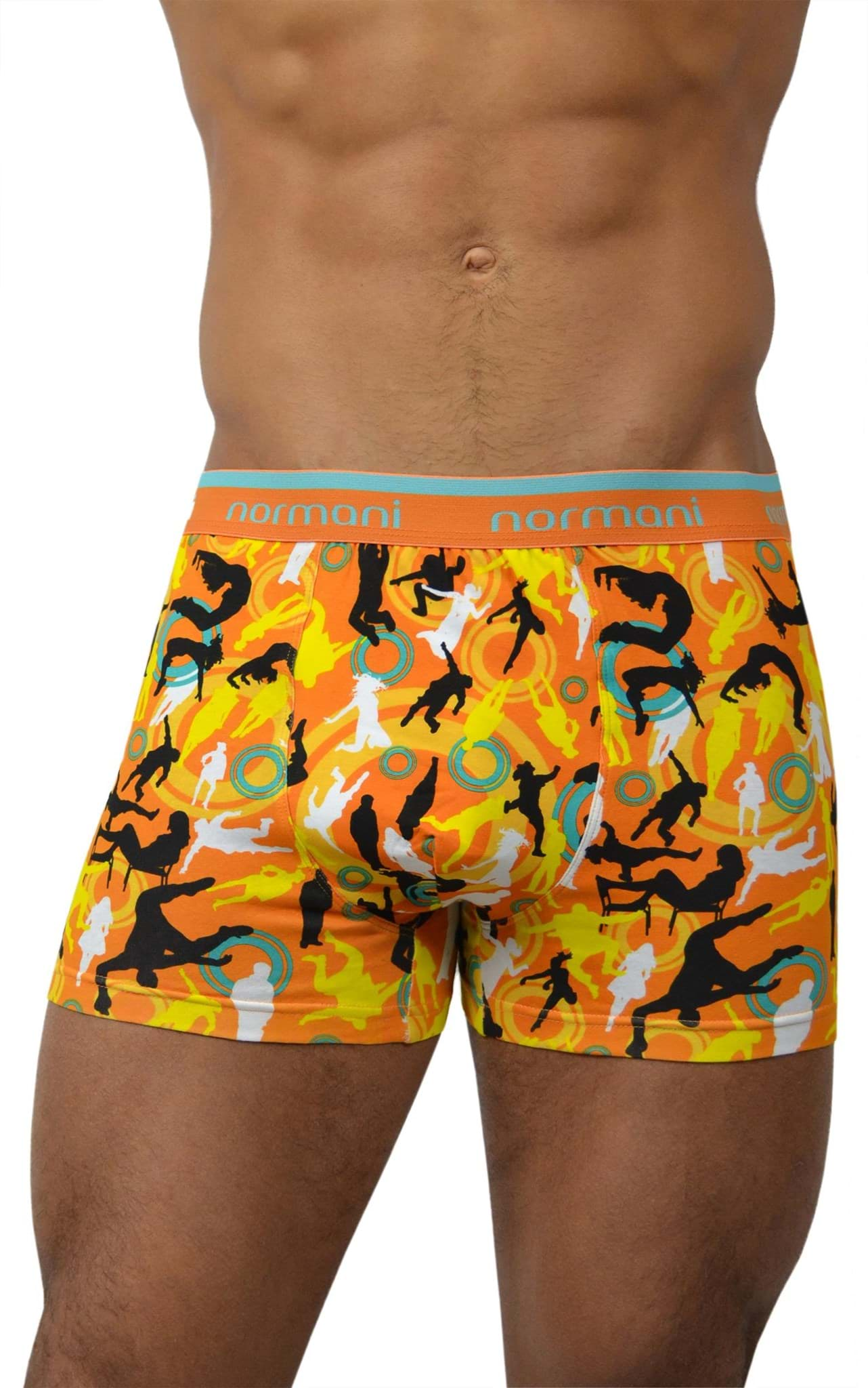 Bild von 6 Stück Retro Boxershorts aus Baumwolle Dance and Style/Orange