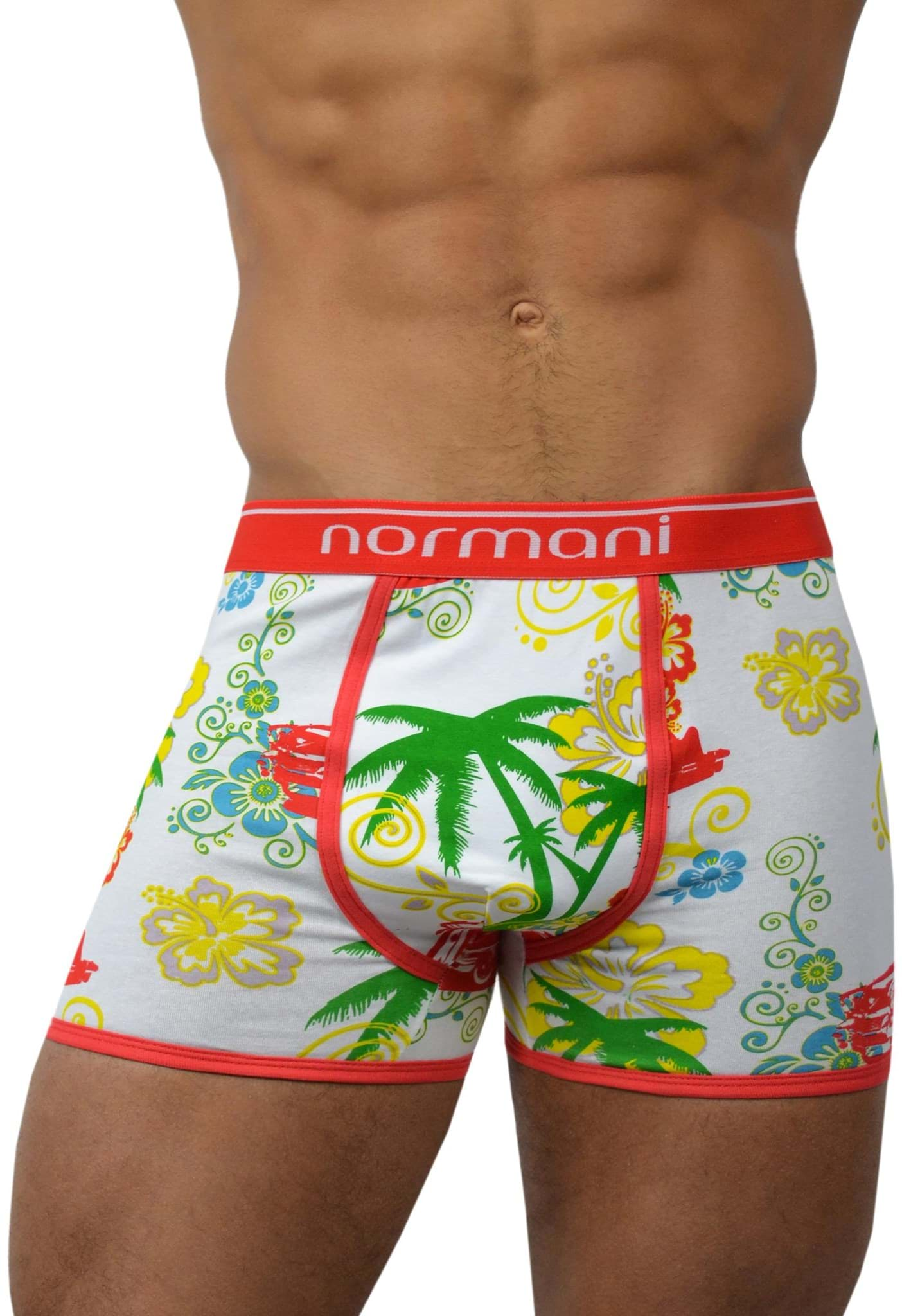 Bild von 6 Stück Retro Boxershorts aus Baumwolle Hawaiian