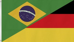 Bild von Fahne Länderflagge 90 cm x 150 cm Deutschland/Brasilien