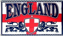 Bild von Fahne Länderflagge 90 cm x 150 cm England mit Wappen