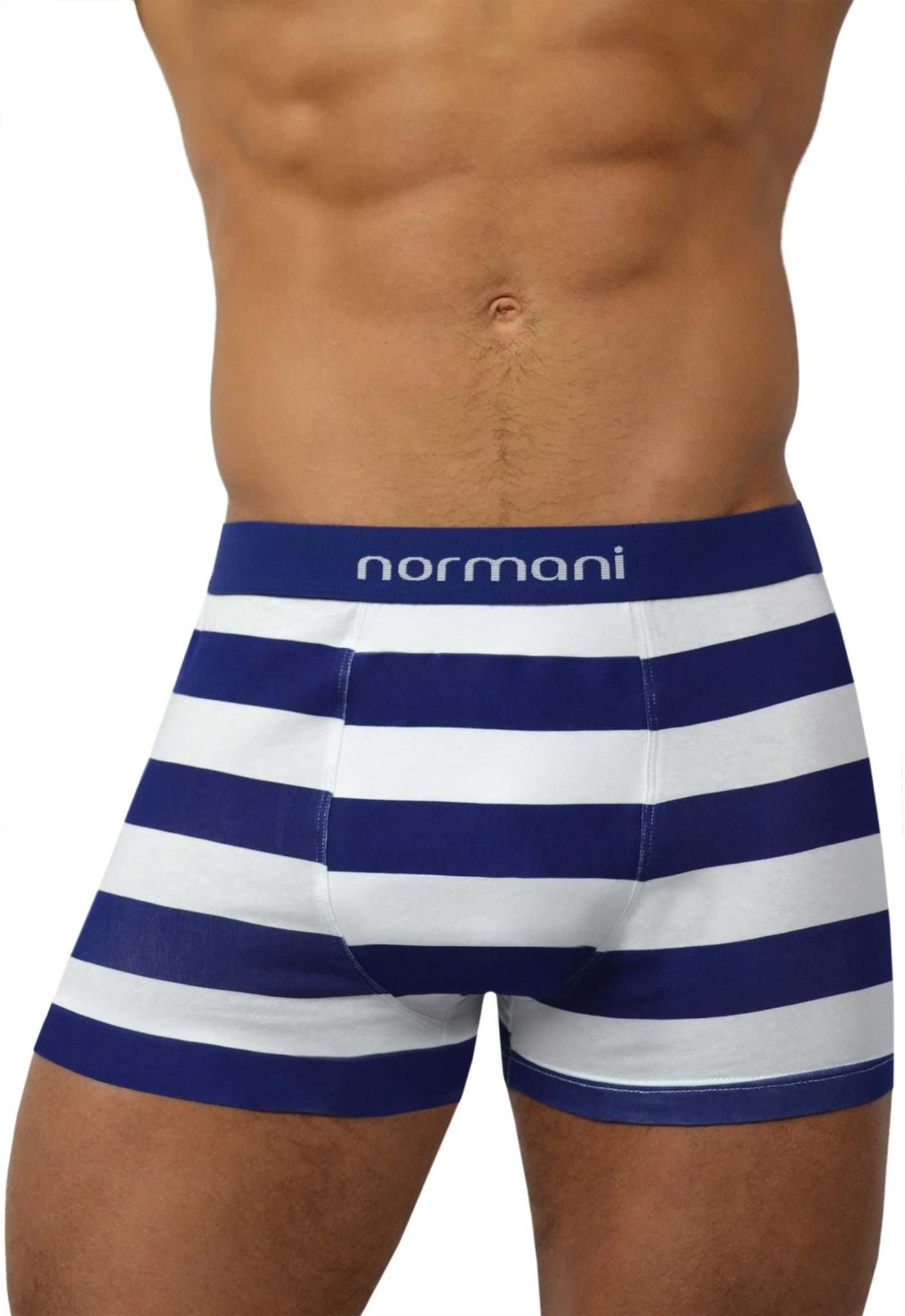 Bild von 6 Stück Retro Boxershorts aus Baumwolle Navy Stripes