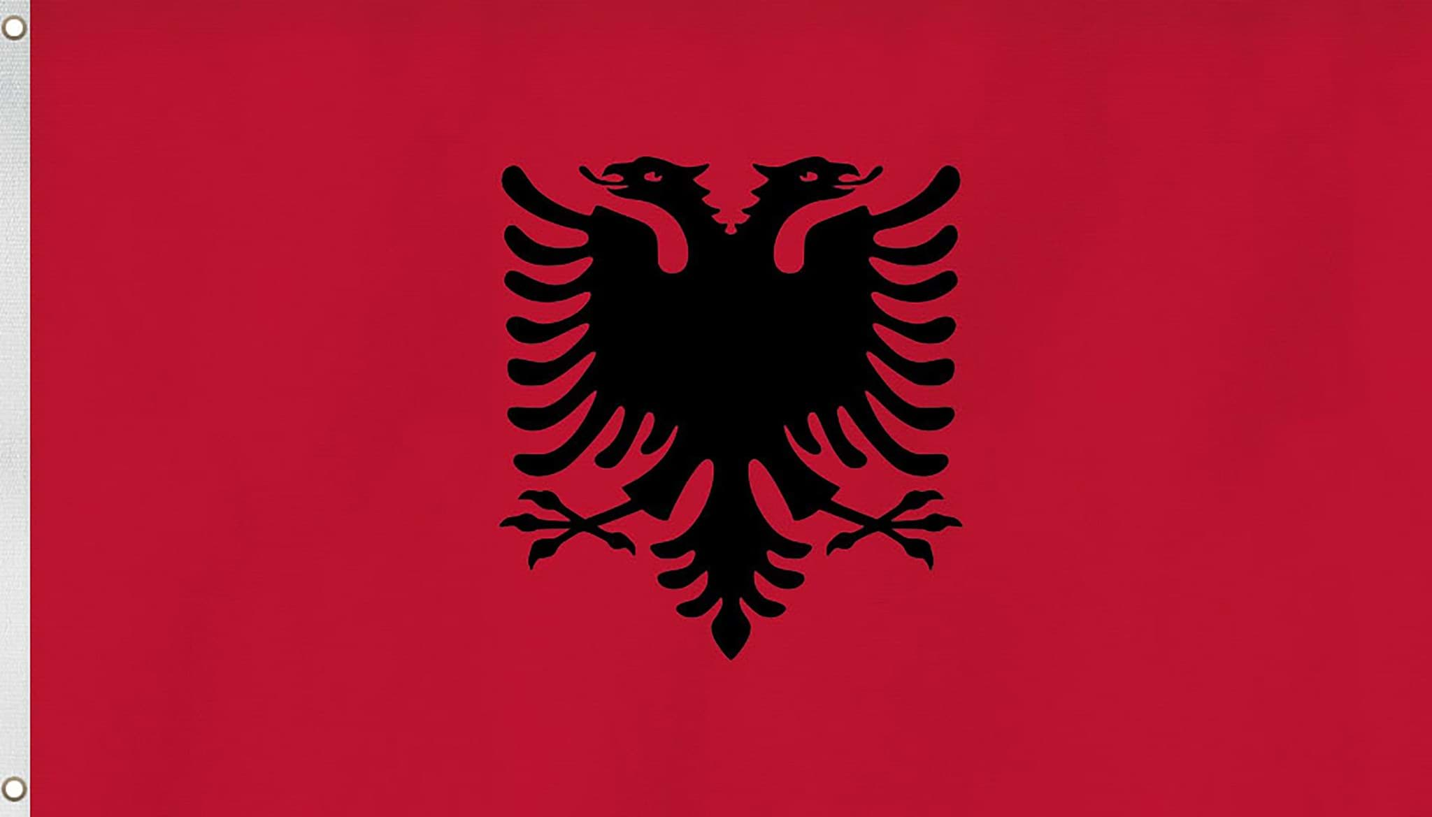 Bild von Fahne Länderflagge 90 cm x 150 cm Albanien