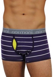 Bild von 6 Stück Retro Boxershorts aus Baumwolle mit Eingriff Purple Stripes