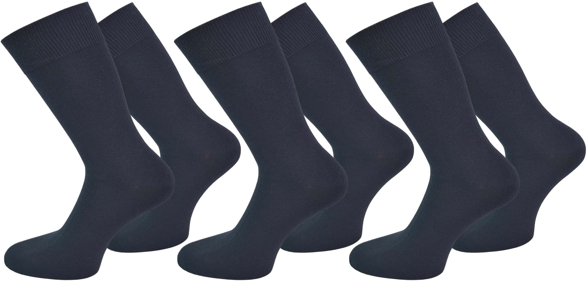 Bild von 6 Paar Herrensocken „For Men“ einfarbig ohne Gummi Marine