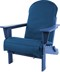 Bild von 2 x Stuhlauflage für Adirondack Gartenstuhl Navy