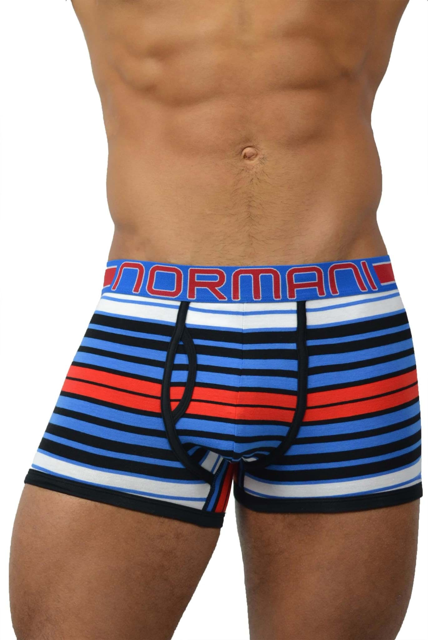 Bild von 6 Stück Retro Boxershorts aus Baumwolle mit Eingriff Nasa Stripes