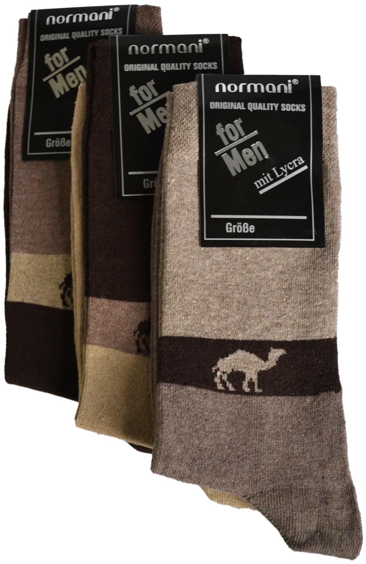 Bild von 6 Paar Herrensocken „Camel“ mit Kamelmotiv