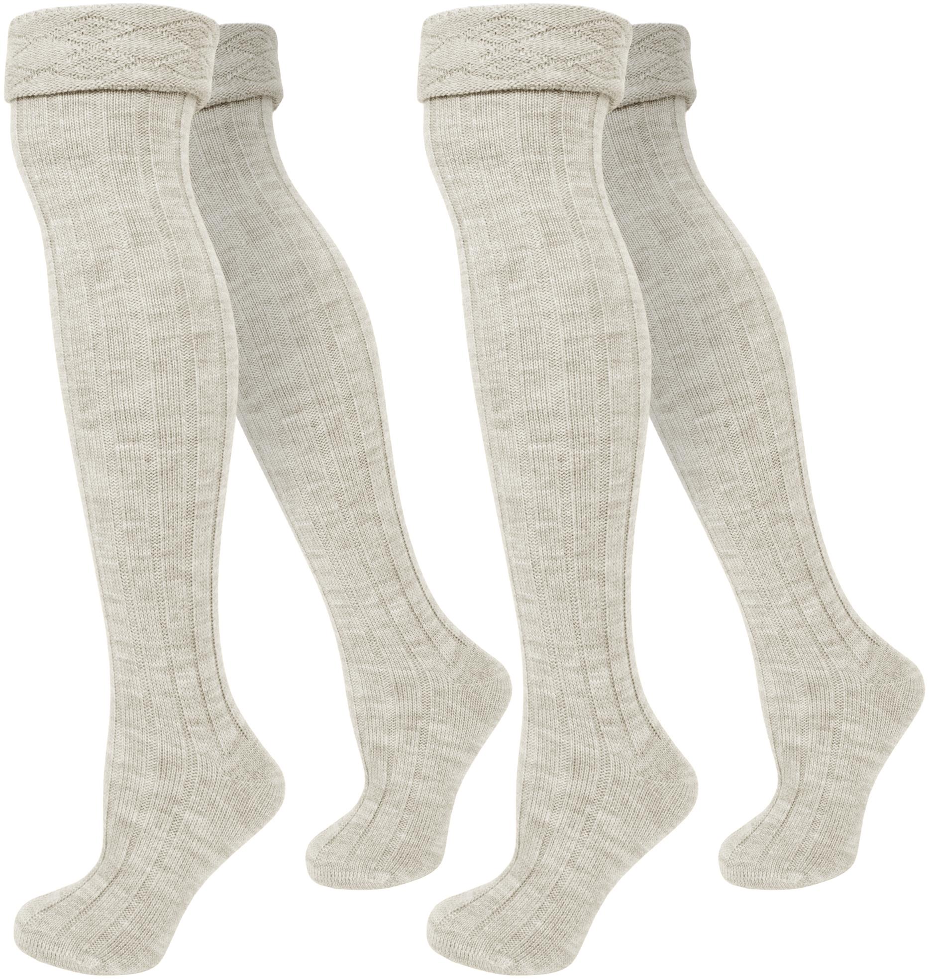 Bild von 2 Paar Overknees gerippt mit Umschlag