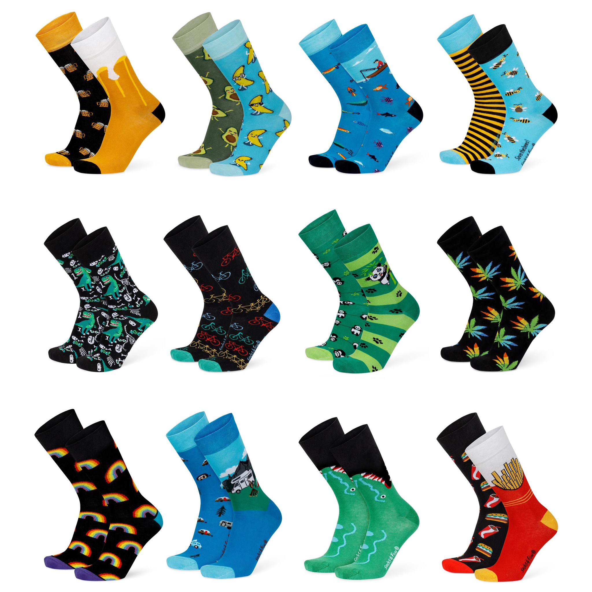Bild von 2 Paar Spruch / Motiv Socken