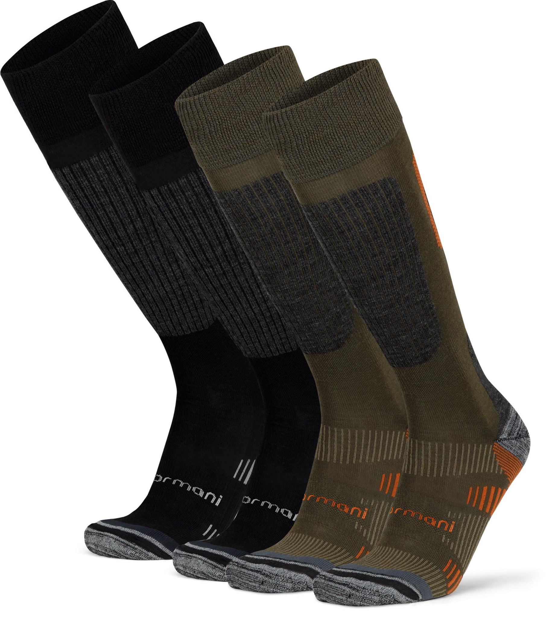 Bild von 2 Merino Trekking Kniestrümpfe mit Frotteesohle