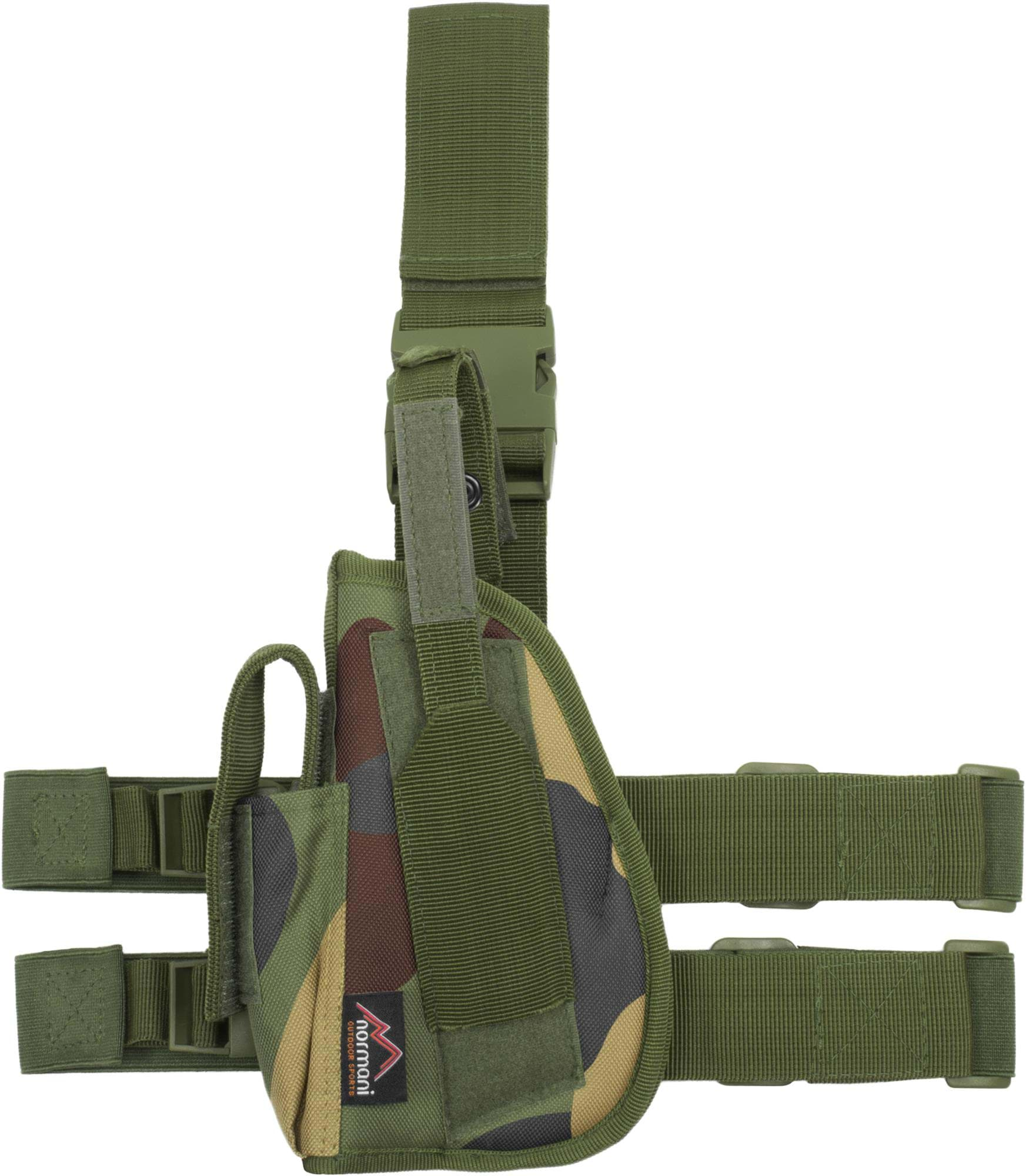 Bild von Beinholster für Kurzwaffen, links „LeftWard“ Woodland