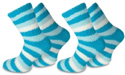 Bild von 2 Paar Kuschel-Socken Ringel Blau