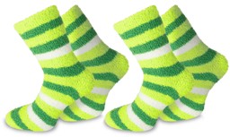 Bild von 2 Paar Kuschel-Socken Ringel Grün