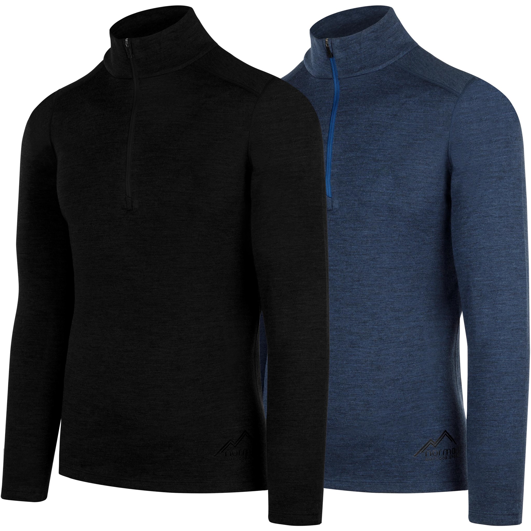 Bild von Herren Merino Langarm mit 1/4 Zipper „Townsville“