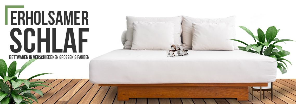Kuschelige Bettwaren in unterschiedlichen Größen und Farben finden auf normani.de