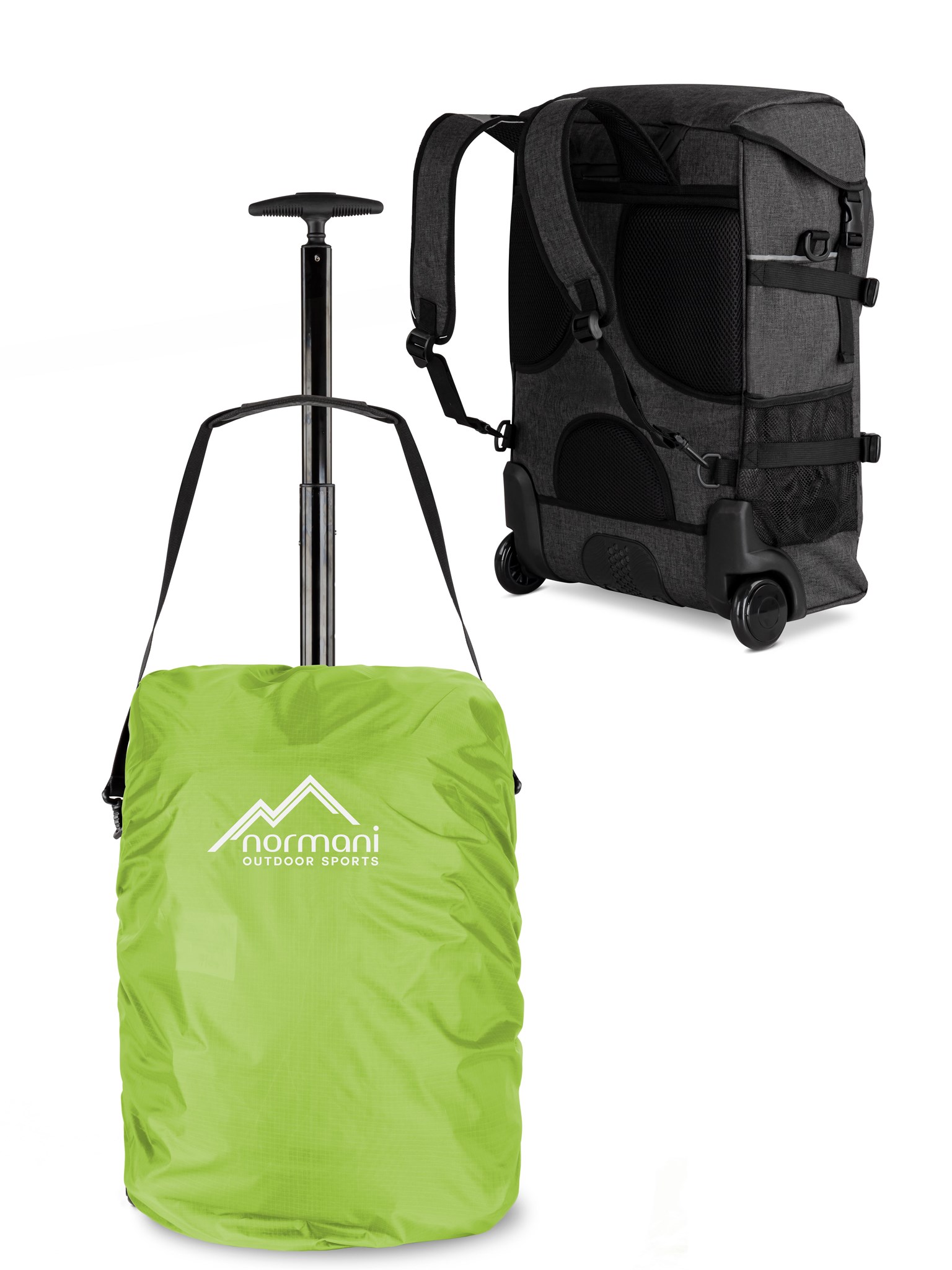 Bild von Rucksack mit Trolleyfunktion 37 L und Regenüberzug