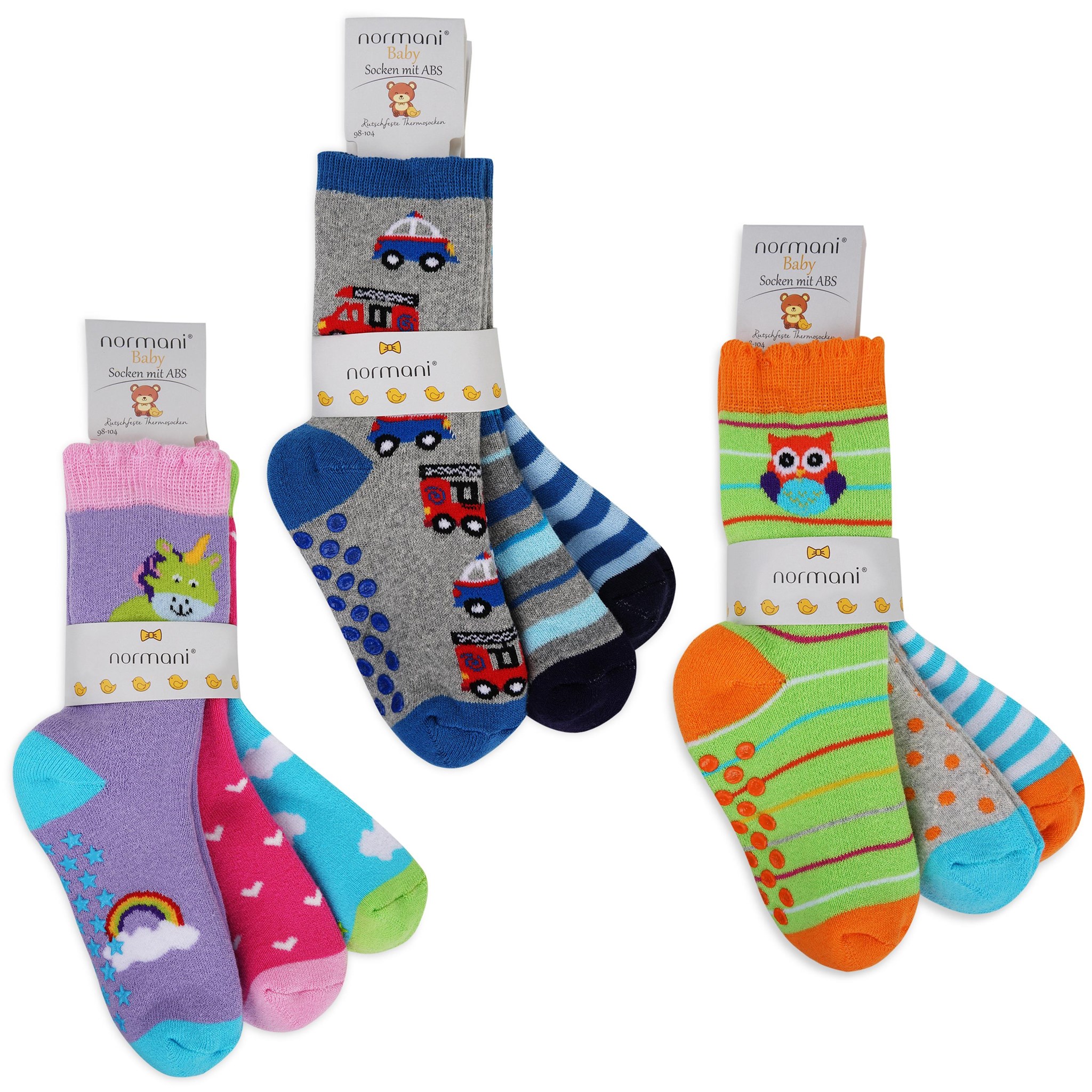 Bild von 3 Paar Kindersocken mit ABS-Druck